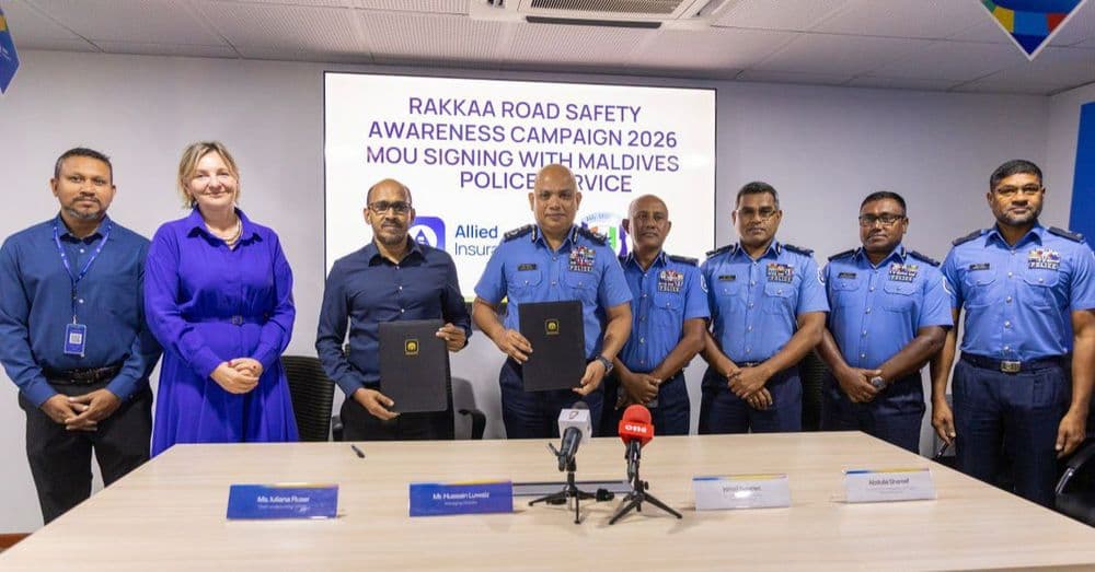 މި އަހަރުގެ ރައްކާ ރޯޑް ސޭފްޓީ އެވެއާނެސް ކެމްޕެއިން ކުރިއަށް ގެންދިއުމަށް އެލައިޑް އިންޝުއަރެންސްއާއެކު އެއްބަސްވުމެއްގައި ސޮއިކޮށްފި