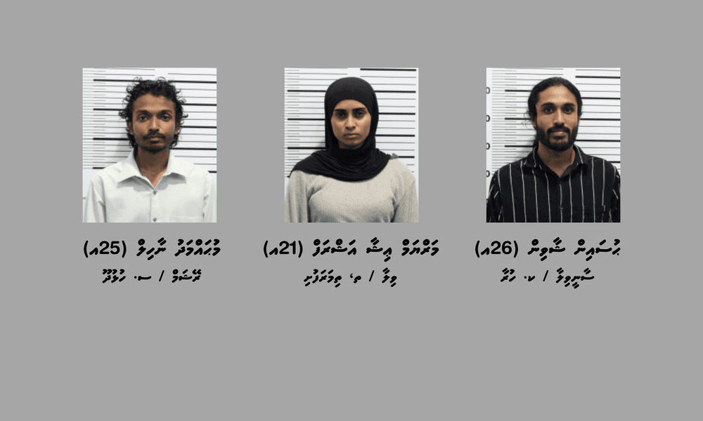 މަސްތުވާތަކެތީގެ މައްސަލައެއްގައި މާލެއިން ތިން މީހަކު ހައްޔަރުކޮށްފި